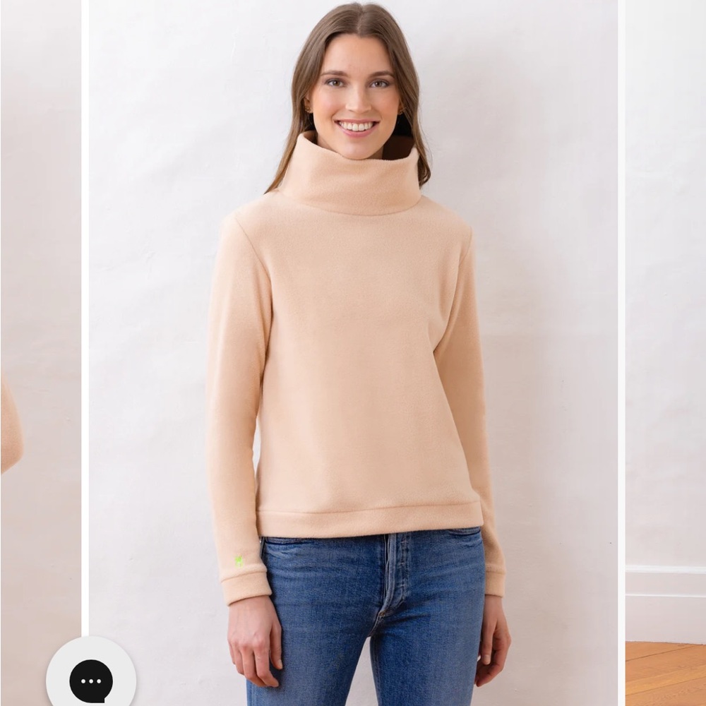 Dudley Stephens Park Slope Turtleneck in Natural Blush